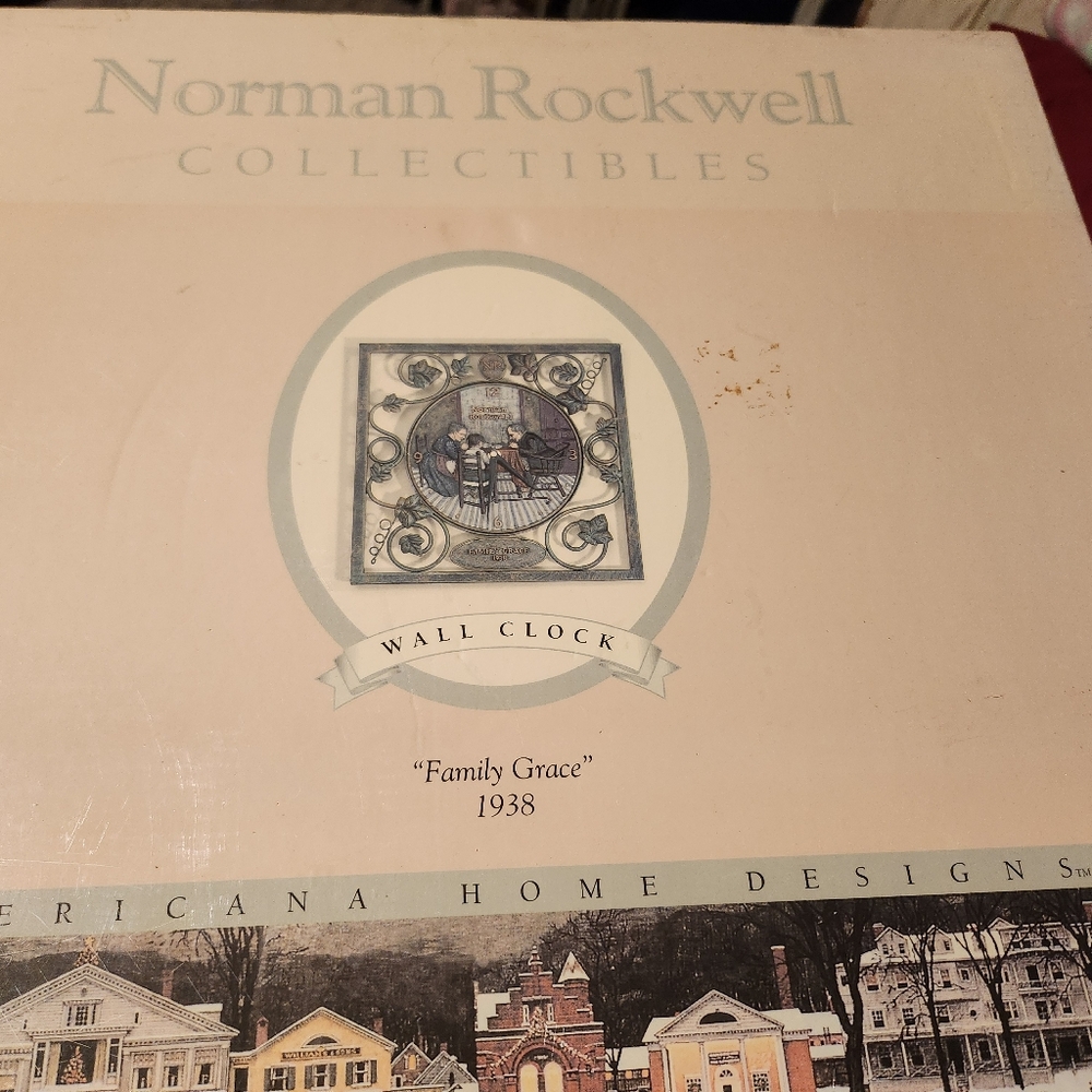 Norman Rockwell Collectibles "Family Grace 1938" Wall Clock
